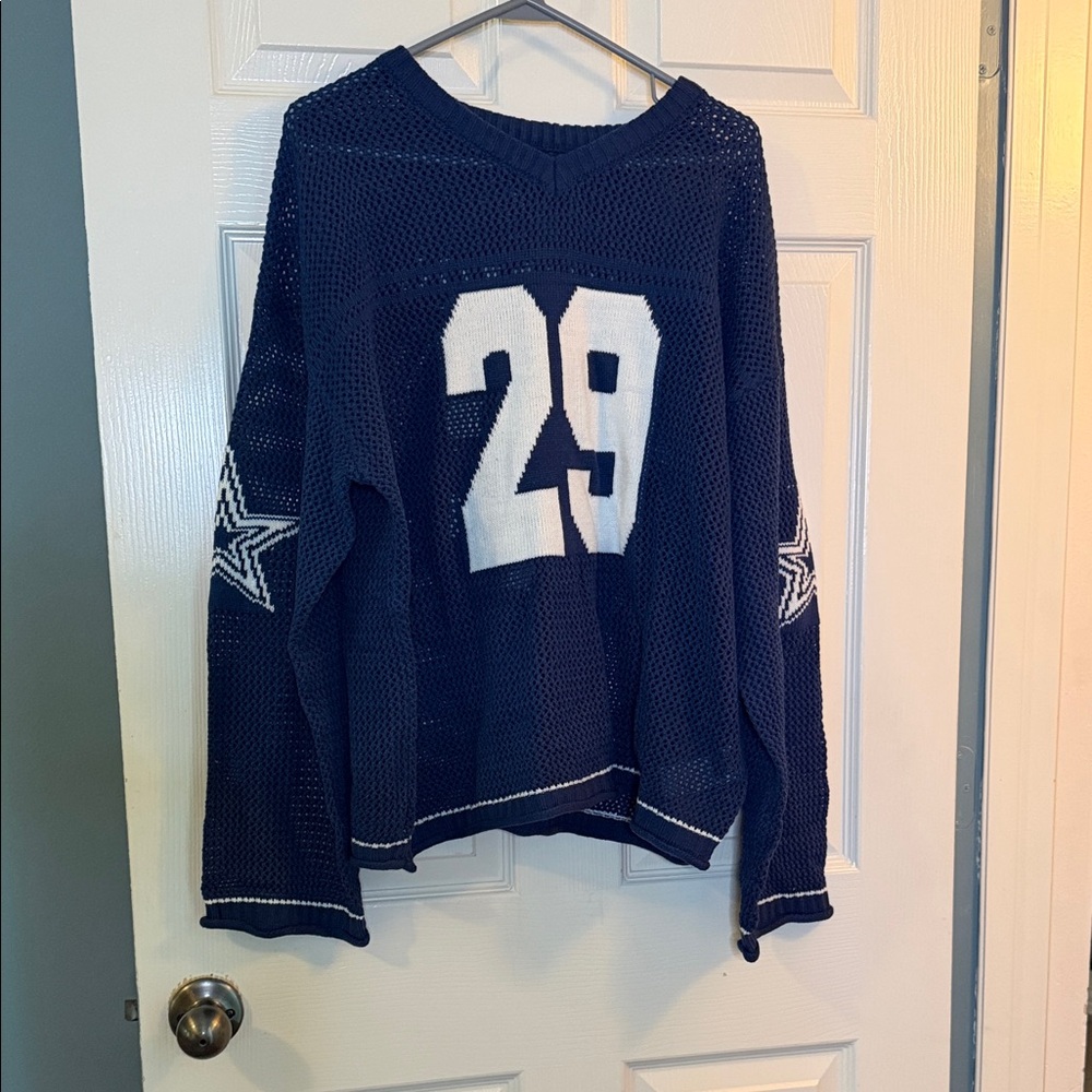 Navy Knit Sweater with Number 29